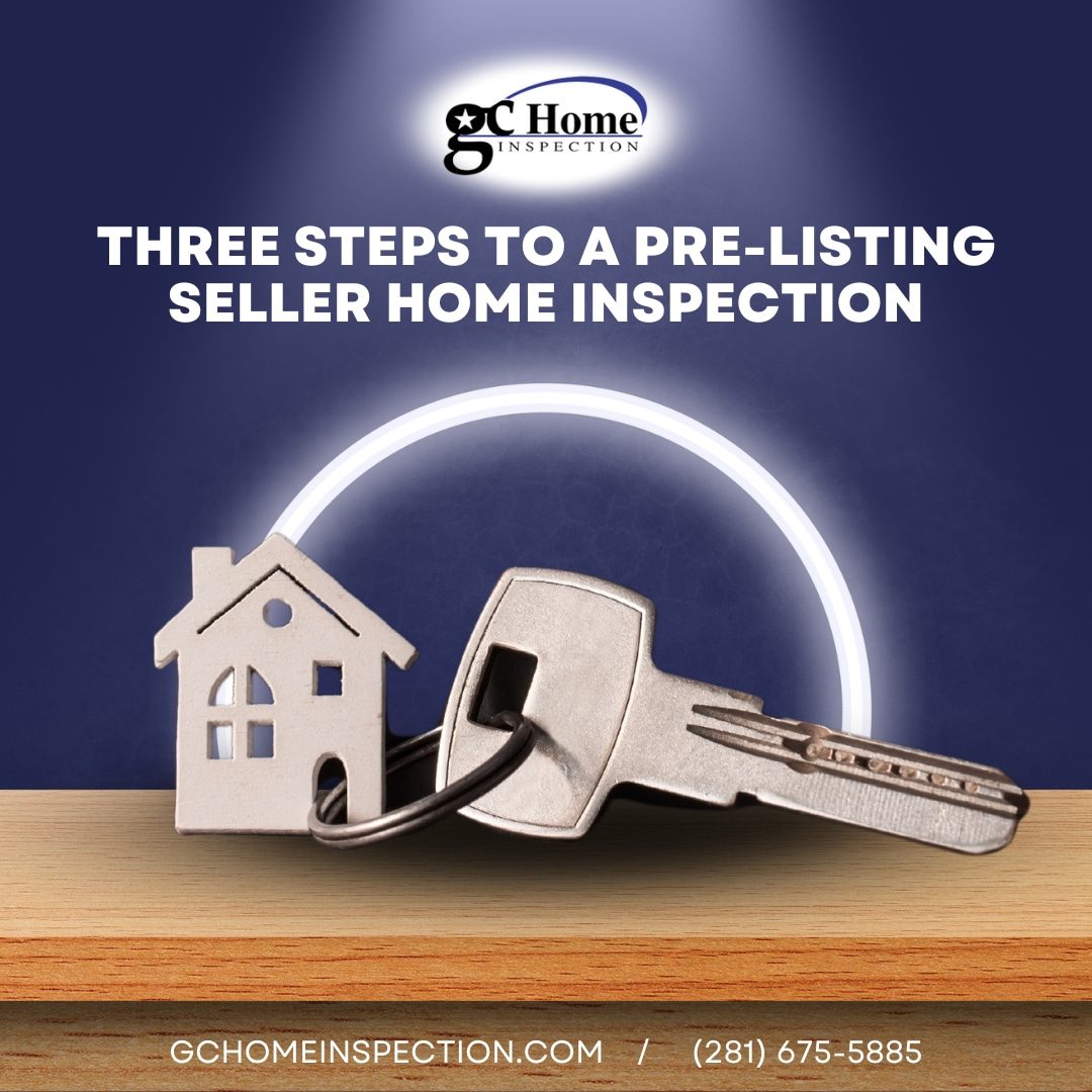 House-shaped keychain and key illustrating the three steps to a pre-listing seller home inspection in Pearland TX