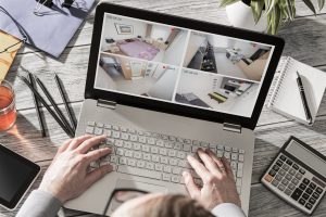 CCTV view in laptop | GC Home Inspection | home security Pearland